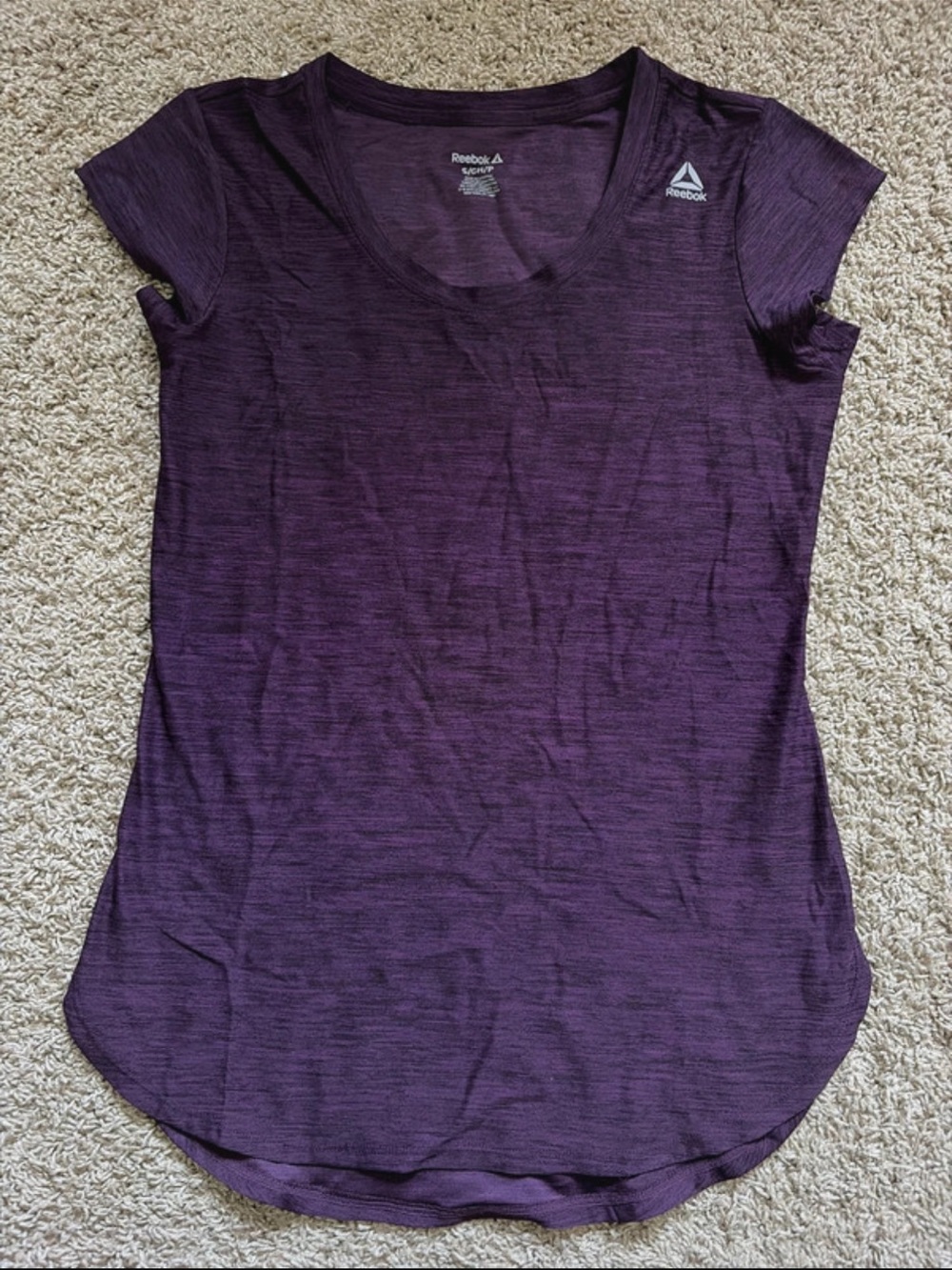 Reebok Women's Deep Purple Short Sleeve Athletic Tee